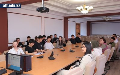A guest lecture was given by S.K. Baymagambetov, Head of the Risk Management and Internal Control Sector of JSC “NC “Kazakhstan Temir Zholy”