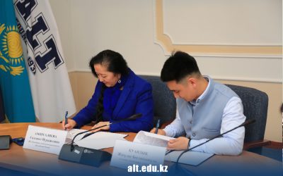 9 апреля  «Альянс студентов Алматы» и Академия логистики и транспорта подписали двустороннее соглашение и меморандум о сотрудничестве