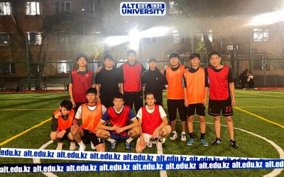 Competitions are held in football among students 1course at ALT University