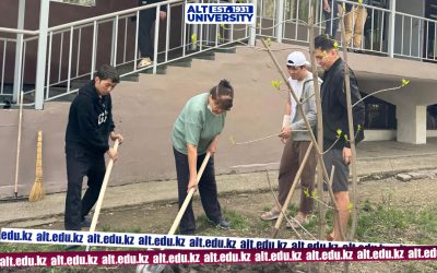 A clean-up day was held as part of the republican environmental campaign “Taza Kazakhstan”