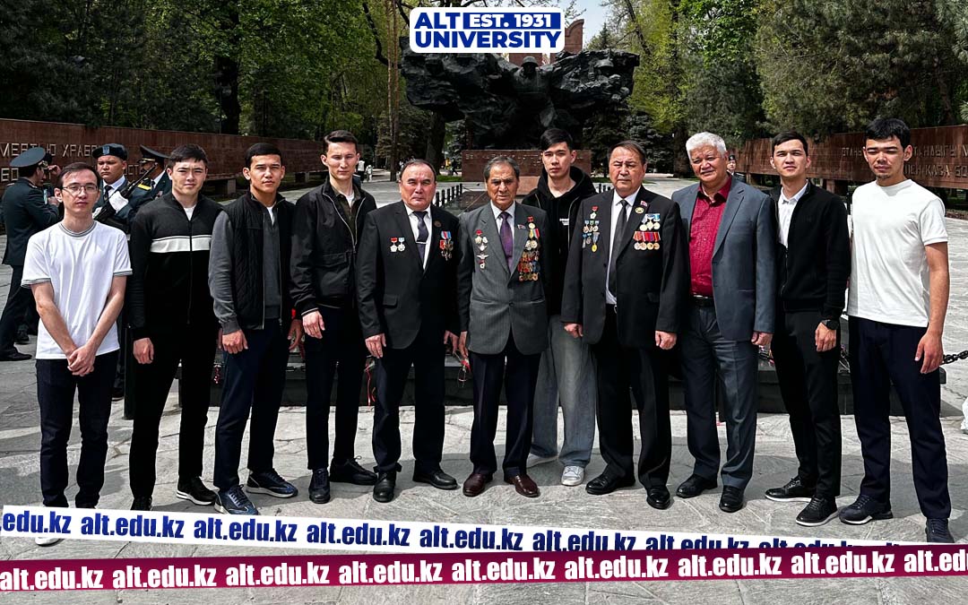 University students under the guidance of the assoc.рrofessors K.A.Zhusupov took part in the solemn events “Echo of the Great Victory”