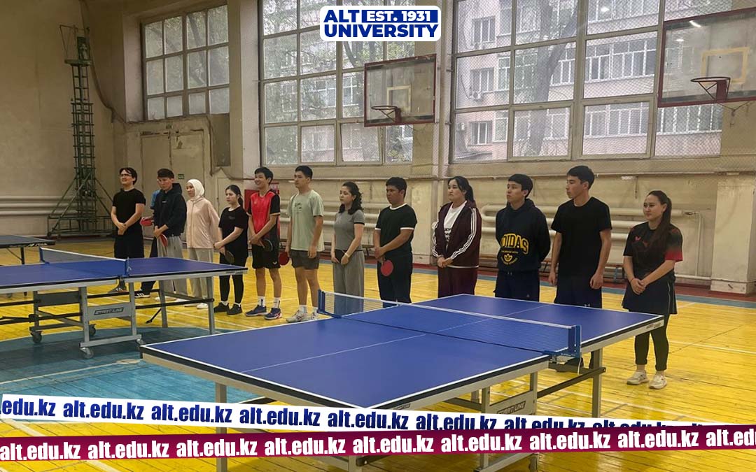 The team of the “ALT University named after M.Tynyshpaeva” took the third place in table tennis