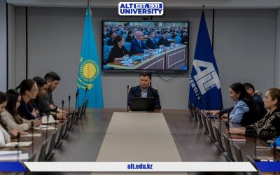 ALT University ұжымы Қазақстан Республикасы Президентінің Жолдауын тыңдады